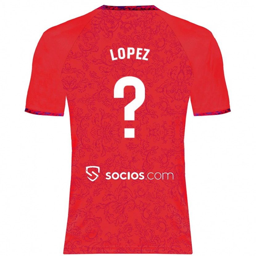 Danxen Kinder David López #0 Rot Auswärtstrikot Trikot 2024/25 T-Shirt Schweiz