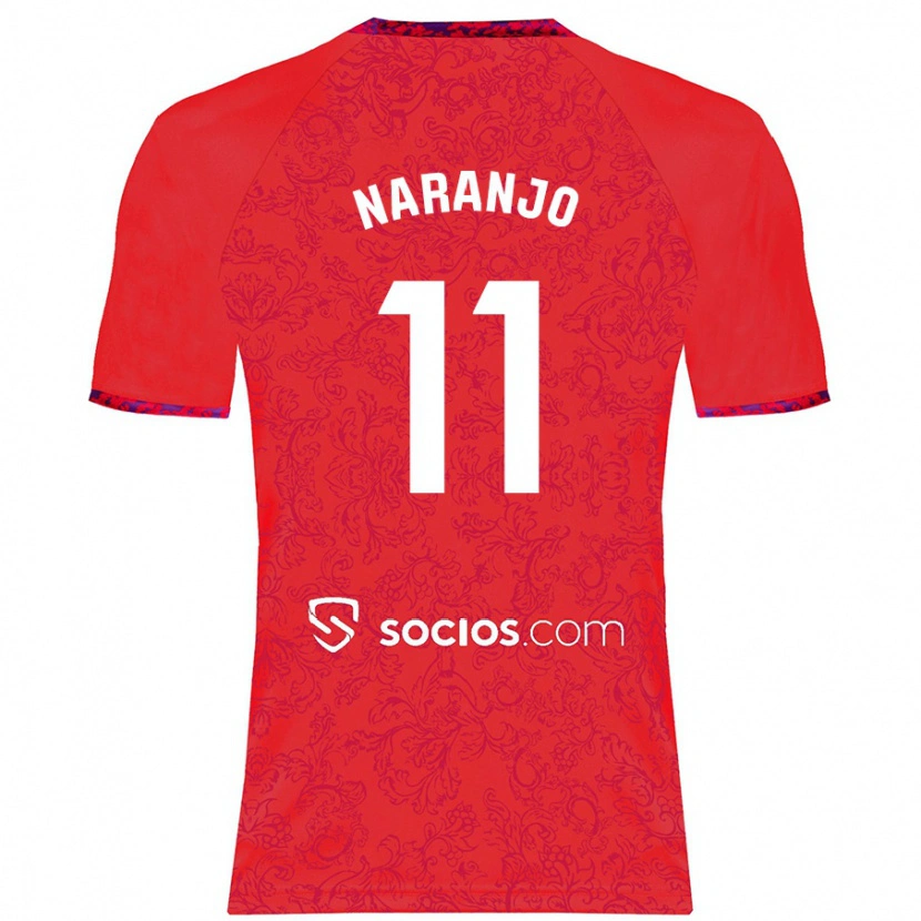 Danxen Kinder Mario Naranjo #11 Rot Auswärtstrikot Trikot 2024/25 T-Shirt Schweiz