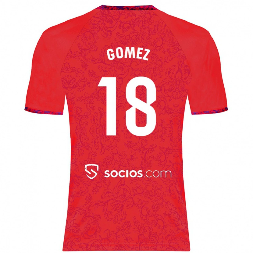 Danxen Kinder Raúl Gómez #18 Rot Auswärtstrikot Trikot 2024/25 T-Shirt Schweiz