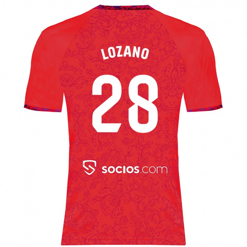 Danxen Kinder Elena Lozano #28 Rot Auswärtstrikot Trikot 2024/25 T-Shirt Schweiz