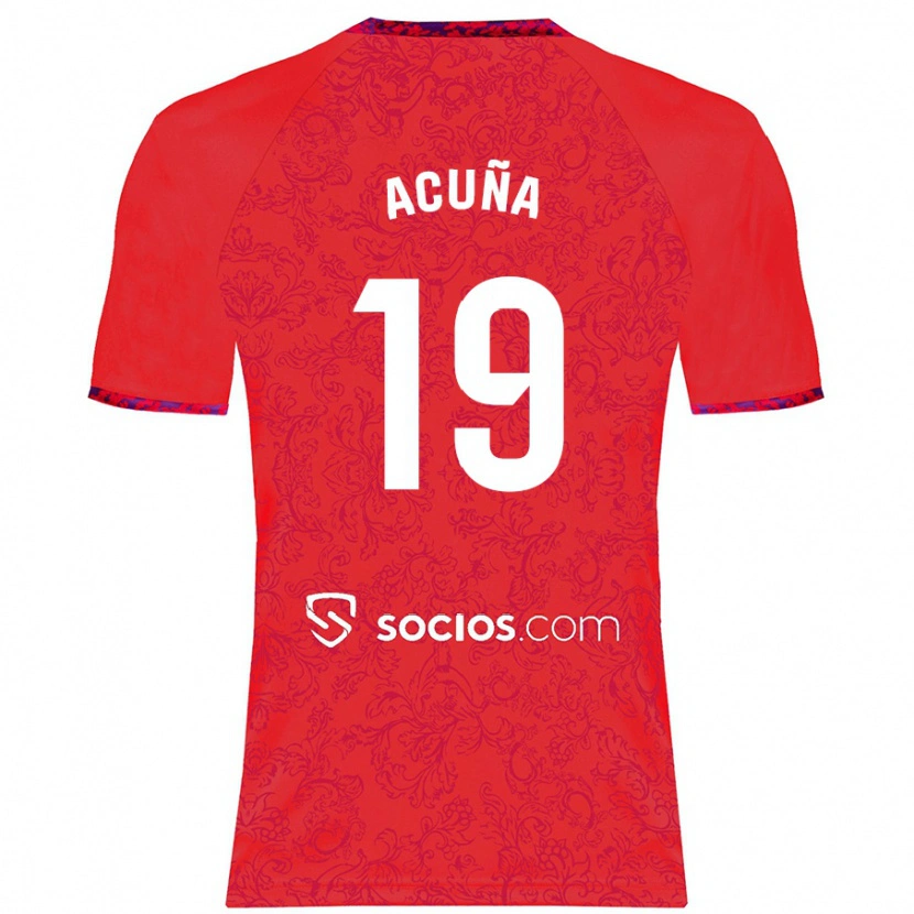 Danxen Kinder Marcos Acuña #19 Rot Auswärtstrikot Trikot 2024/25 T-Shirt Schweiz