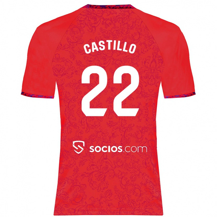 Danxen Kinder José Castillo #22 Rot Auswärtstrikot Trikot 2024/25 T-Shirt Schweiz