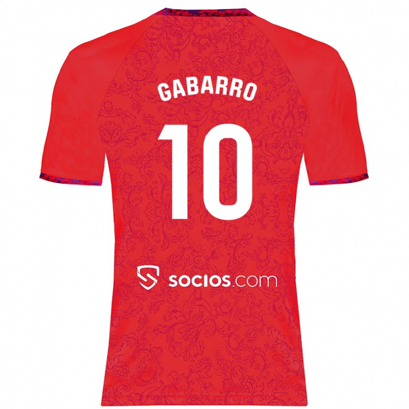 Danxen Kinder María Inmaculada Gabarro Romero #10 Rot Auswärtstrikot Trikot 2024/25 T-Shirt Schweiz