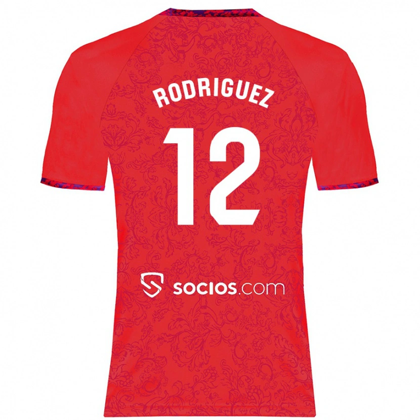 Danxen Kinder Lucía María Rodríguez Herrero #12 Rot Auswärtstrikot Trikot 2024/25 T-Shirt Schweiz