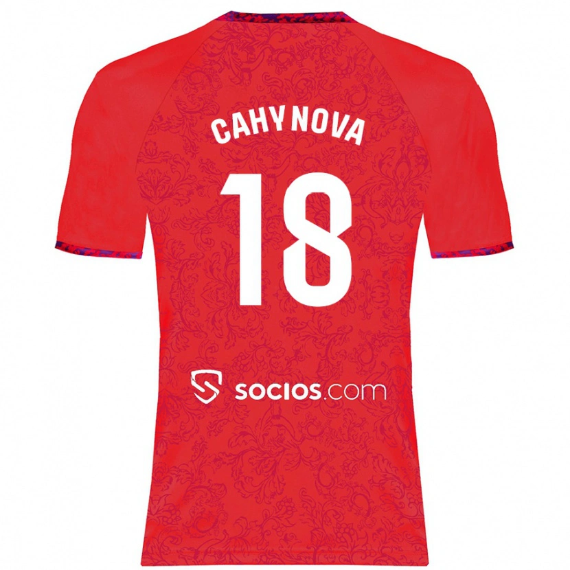 Danxen Kinder Klara Cahynova #18 Rot Auswärtstrikot Trikot 2024/25 T-Shirt Schweiz