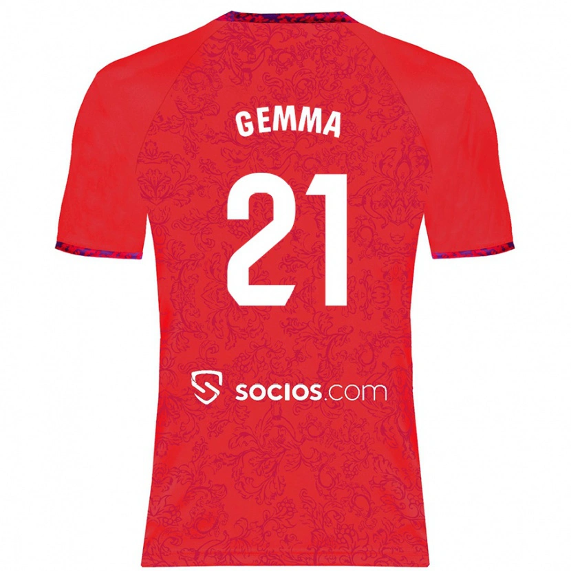 Danxen Kinder Gemma Gili Giner #21 Rot Auswärtstrikot Trikot 2024/25 T-Shirt Schweiz