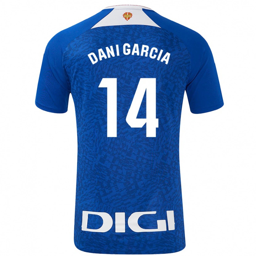 Danxen Kinder Dani García #14 Königsblau Auswärtstrikot Trikot 2024/25 T-Shirt Schweiz