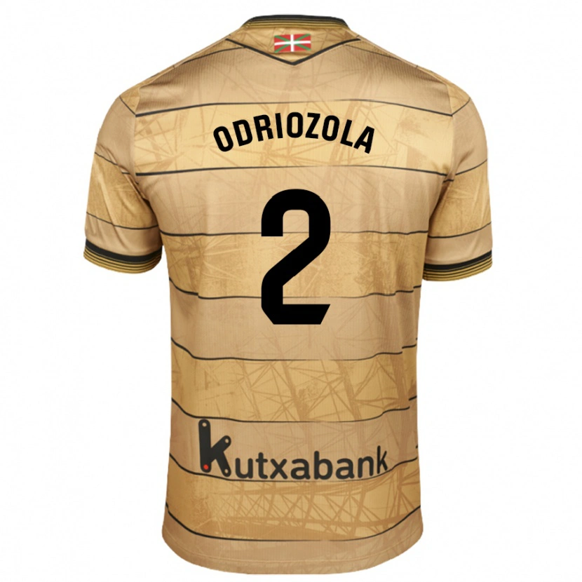 Danxen Kinder Álvaro Odriozola #2 Braun Auswärtstrikot Trikot 2024/25 T-Shirt Schweiz