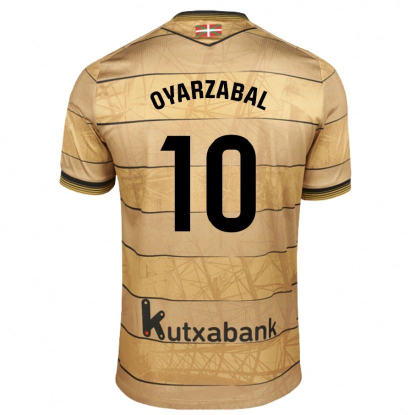 Danxen Kinder Mikel Oyarzabal #10 Braun Auswärtstrikot Trikot 2024/25 T-Shirt Schweiz