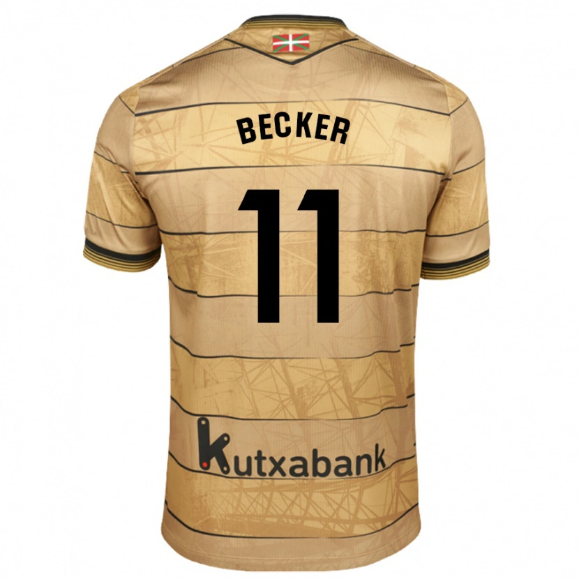 Danxen Kinder Sheraldo Becker #11 Braun Auswärtstrikot Trikot 2024/25 T-Shirt Schweiz