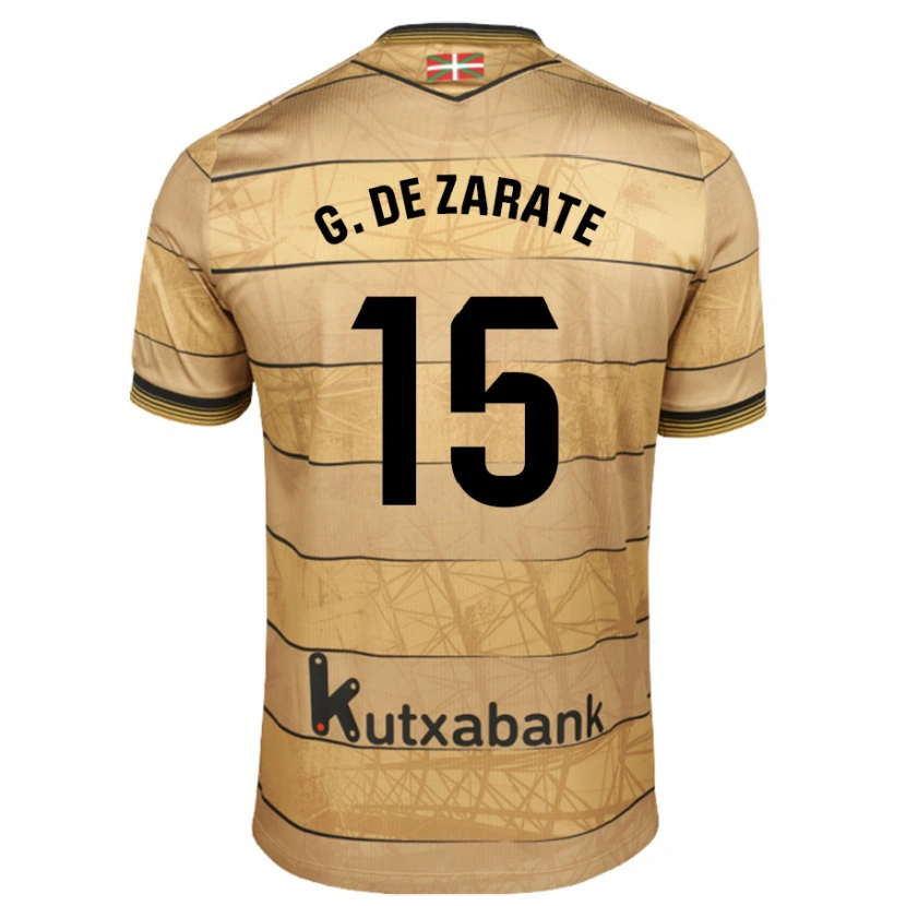 Danxen Kinder Urko González De Zarate #15 Braun Auswärtstrikot Trikot 2024/25 T-Shirt Schweiz