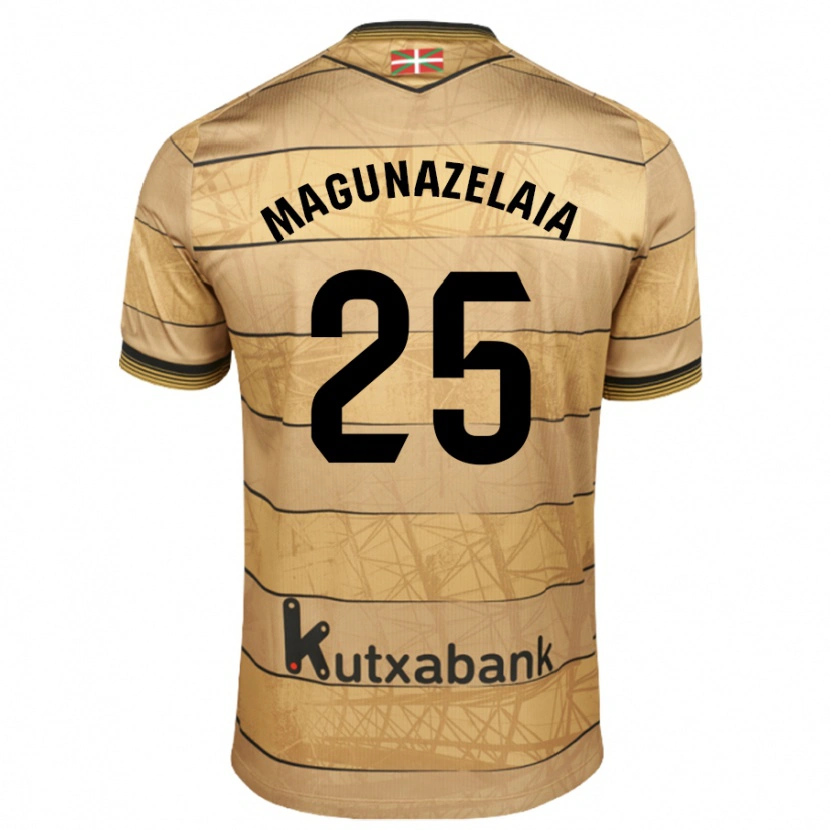 Danxen Kinder Jon Magunazelaia #25 Braun Auswärtstrikot Trikot 2024/25 T-Shirt Schweiz