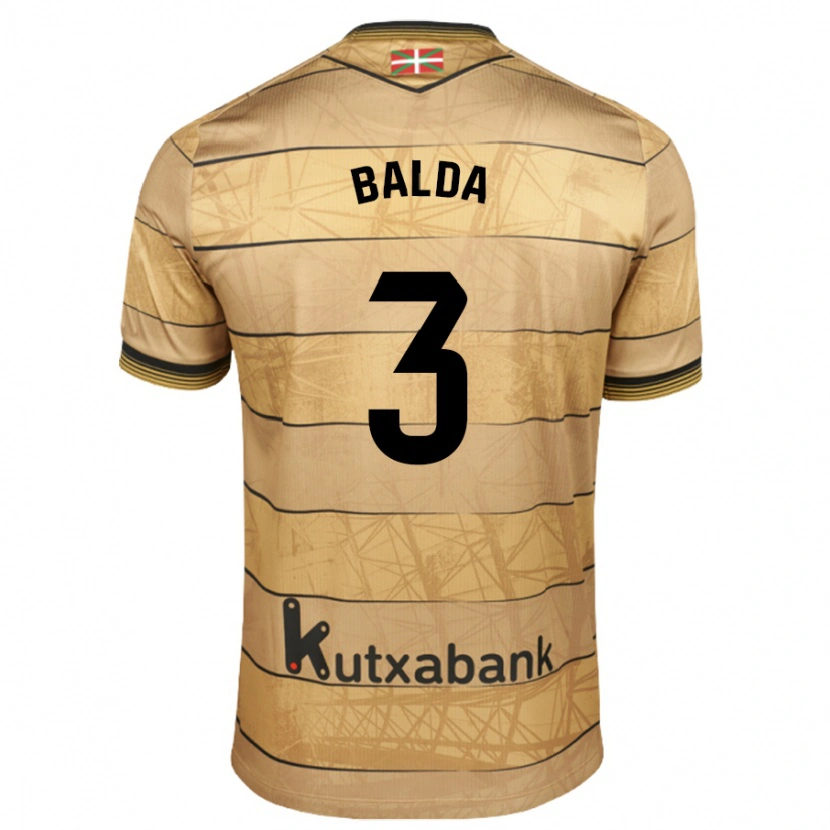 Danxen Kinder Jon Balda #3 Braun Auswärtstrikot Trikot 2024/25 T-Shirt Schweiz