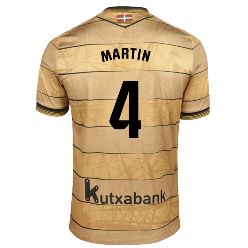 Danxen Kinder Jon Martín #4 Braun Auswärtstrikot Trikot 2024/25 T-Shirt Schweiz