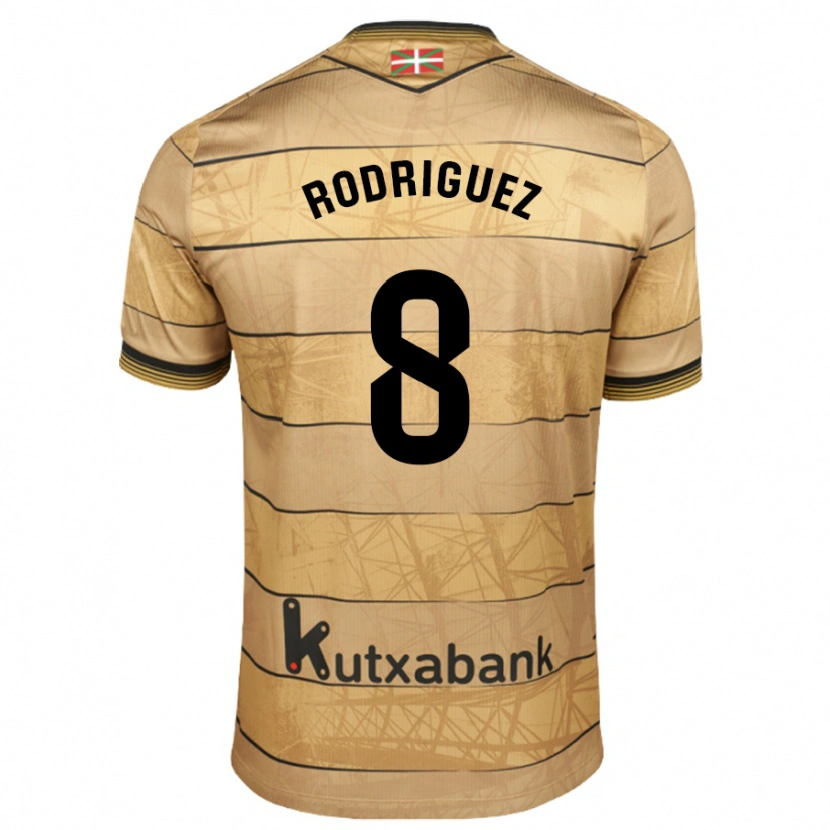 Danxen Kinder Mikel Rodriguez #8 Braun Auswärtstrikot Trikot 2024/25 T-Shirt Schweiz