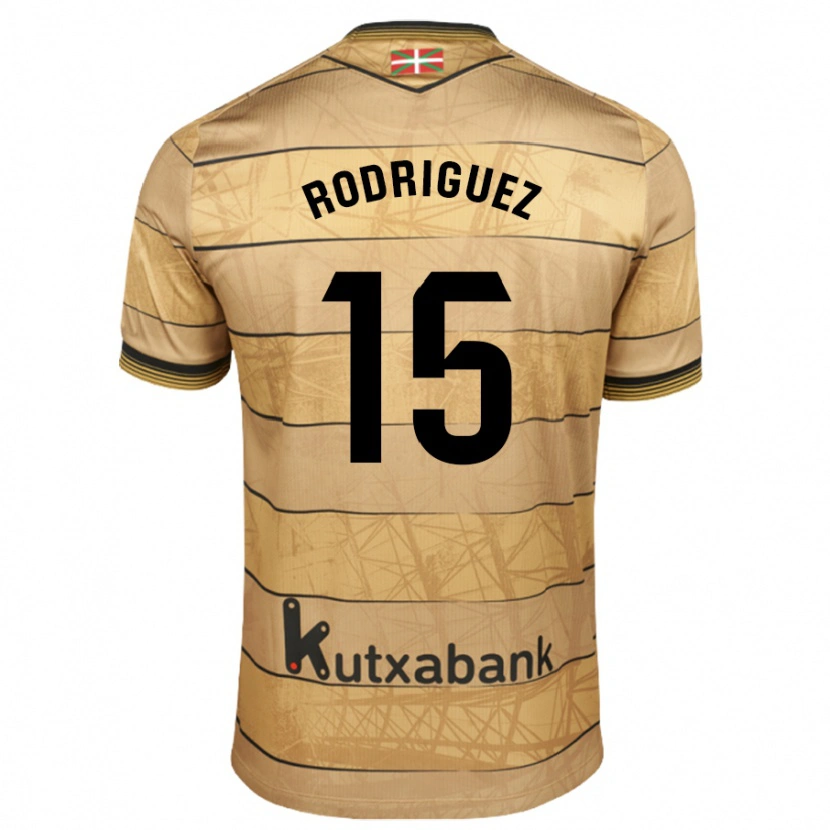 Danxen Kinder Peru Rodríguez #15 Braun Auswärtstrikot Trikot 2024/25 T-Shirt Schweiz