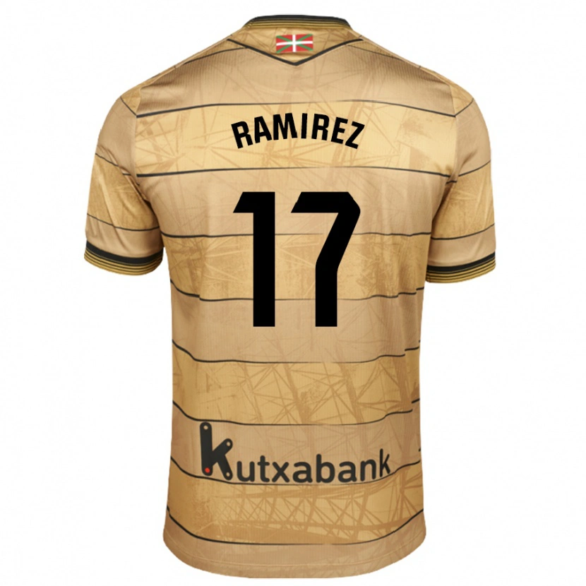 Danxen Kinder Darío Ramírez #17 Braun Auswärtstrikot Trikot 2024/25 T-Shirt Schweiz