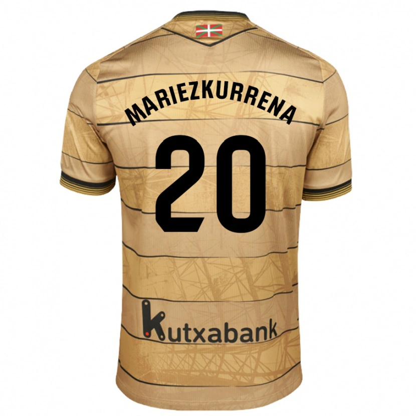 Danxen Kinder Arkaitz Mariezkurrena #20 Braun Auswärtstrikot Trikot 2024/25 T-Shirt Schweiz