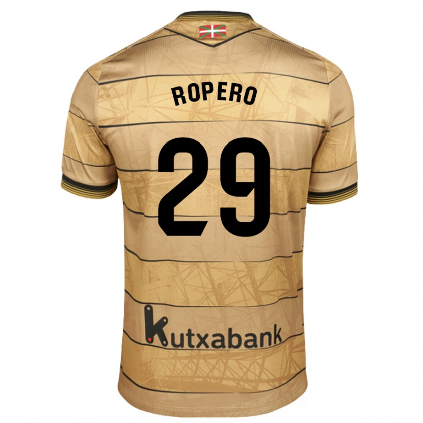 Danxen Kinder Iker Ropero #29 Braun Auswärtstrikot Trikot 2024/25 T-Shirt Schweiz