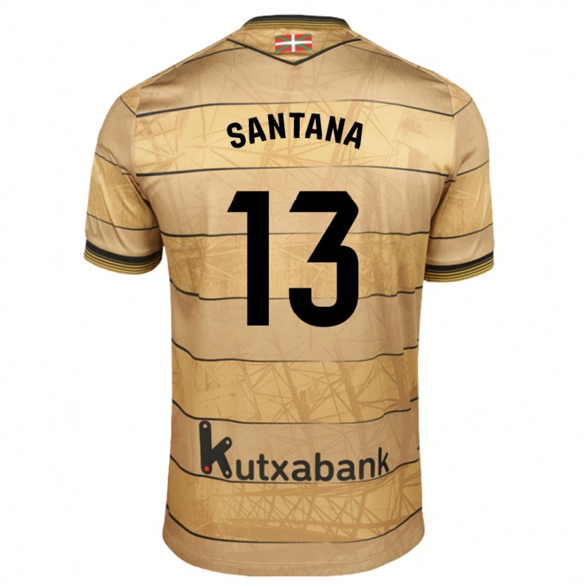 Danxen Kinder Olatz Santana #13 Braun Auswärtstrikot Trikot 2024/25 T-Shirt Schweiz