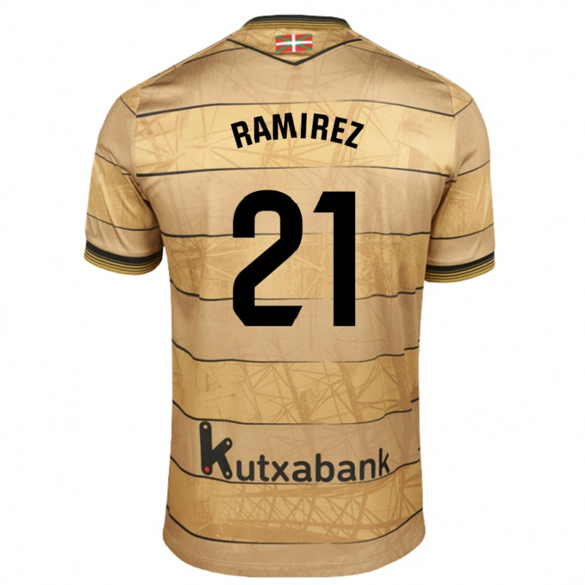 Danxen Kinder Emma Ramírez #21 Braun Auswärtstrikot Trikot 2024/25 T-Shirt Schweiz