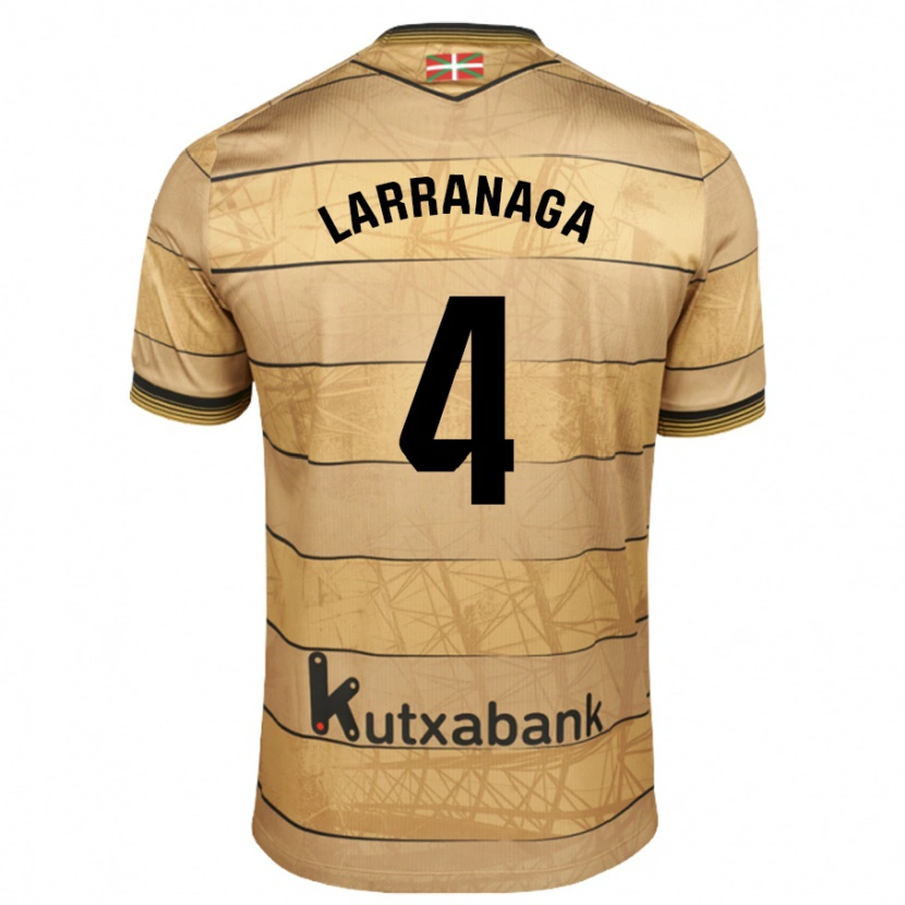 Danxen Kinder Aitor Larrañaga #4 Braun Auswärtstrikot Trikot 2024/25 T-Shirt Schweiz