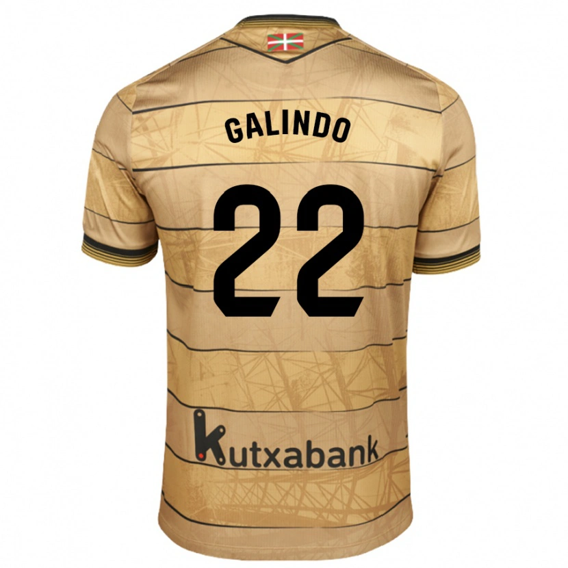 Danxen Kinder Iker Galindo #22 Braun Auswärtstrikot Trikot 2024/25 T-Shirt Schweiz