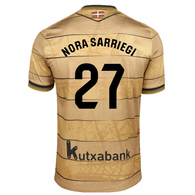 Danxen Kinder Nora Sarriegi Galdos #27 Braun Auswärtstrikot Trikot 2024/25 T-Shirt Schweiz