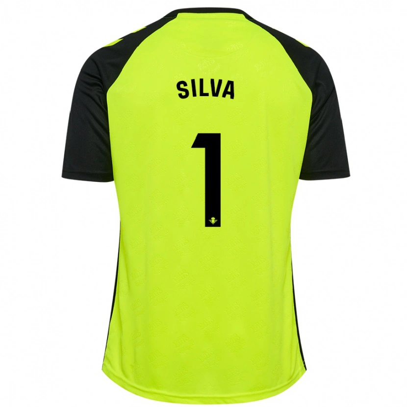 Danxen Kinder Rui Silva #1 Fluoreszierendes Gelb Schwarz Auswärtstrikot Trikot 2024/25 T-Shirt Schweiz