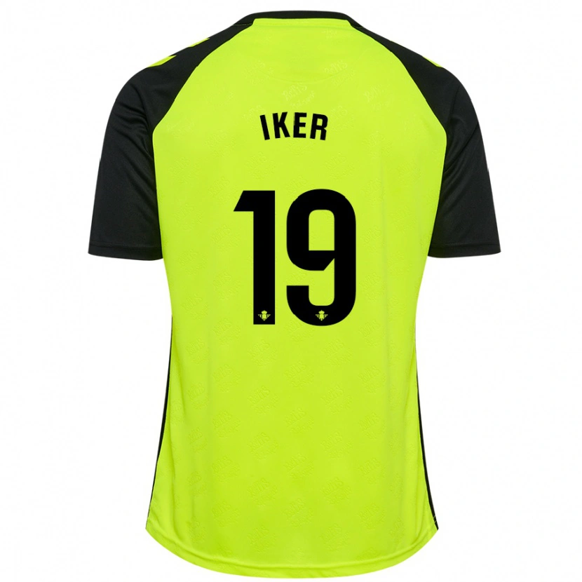 Danxen Kinder Iker Losada #19 Fluoreszierendes Gelb Schwarz Auswärtstrikot Trikot 2024/25 T-Shirt Schweiz