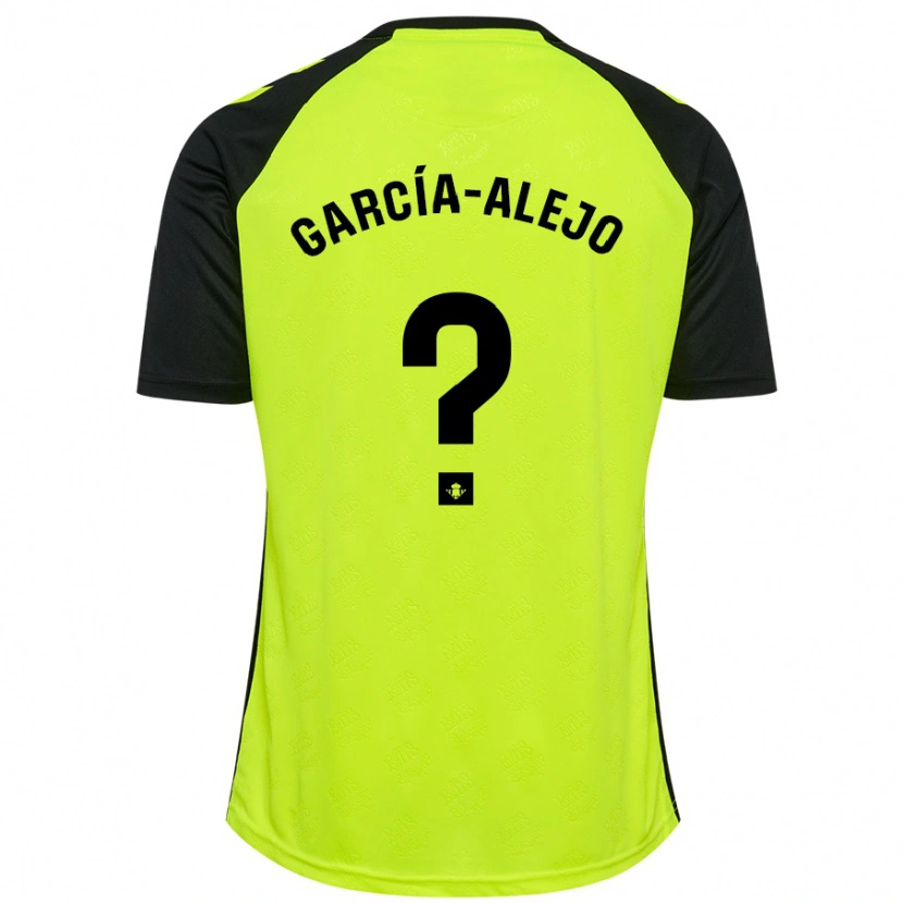 Danxen Kinder Raúl García-Alejo #0 Fluoreszierendes Gelb Schwarz Auswärtstrikot Trikot 2024/25 T-Shirt Schweiz