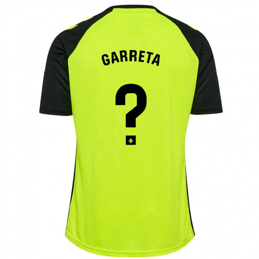 Danxen Kinder Félix Garreta #0 Fluoreszierendes Gelb Schwarz Auswärtstrikot Trikot 2024/25 T-Shirt Schweiz