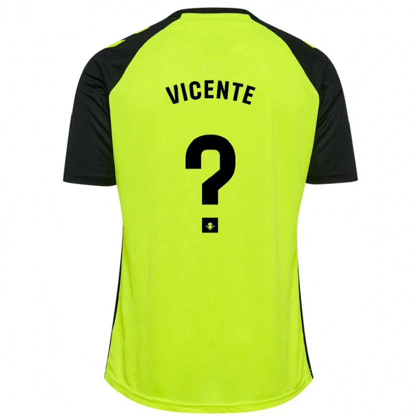 Danxen Kinder Diego Vicente #0 Fluoreszierendes Gelb Schwarz Auswärtstrikot Trikot 2024/25 T-Shirt Schweiz