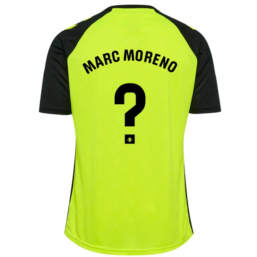 Danxen Kinder Marc Moreno #0 Fluoreszierendes Gelb Schwarz Auswärtstrikot Trikot 2024/25 T-Shirt Schweiz