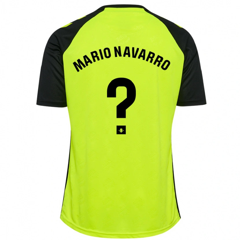 Danxen Kinder Mario Navarro #0 Fluoreszierendes Gelb Schwarz Auswärtstrikot Trikot 2024/25 T-Shirt Schweiz