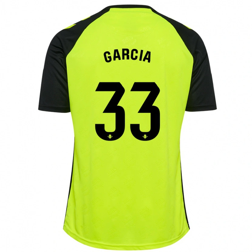 Danxen Kinder Pablo García #33 Fluoreszierendes Gelb Schwarz Auswärtstrikot Trikot 2024/25 T-Shirt Schweiz