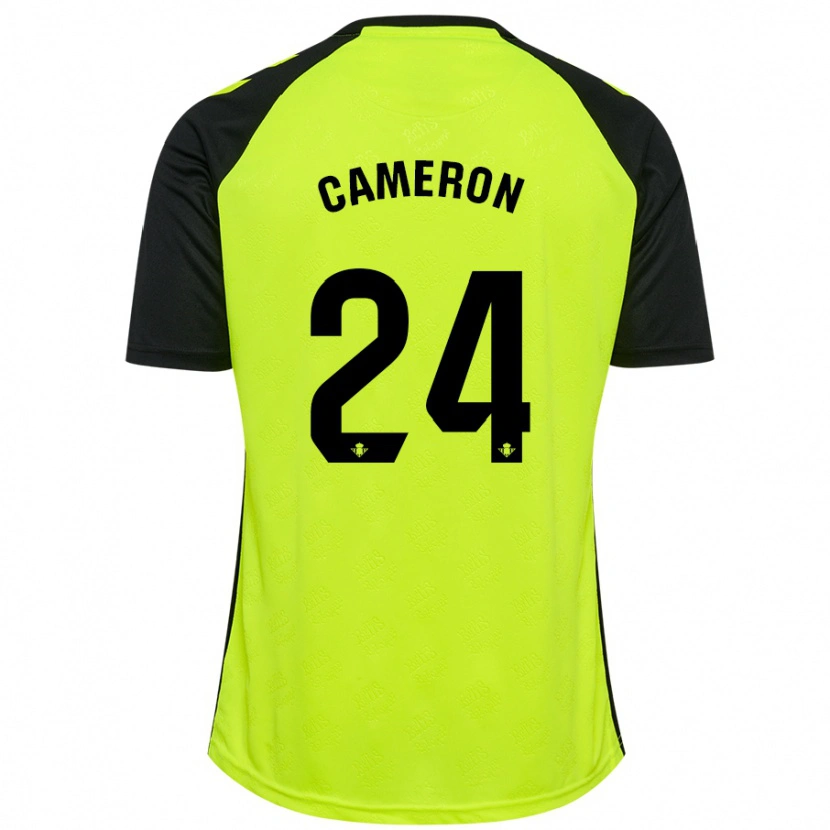 Danxen Kinder Tiffany Cameron #24 Fluoreszierendes Gelb Schwarz Auswärtstrikot Trikot 2024/25 T-Shirt Schweiz