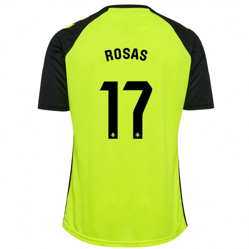 Danxen Kinder Berto Rosas #17 Fluoreszierendes Gelb Schwarz Auswärtstrikot Trikot 2024/25 T-Shirt Schweiz