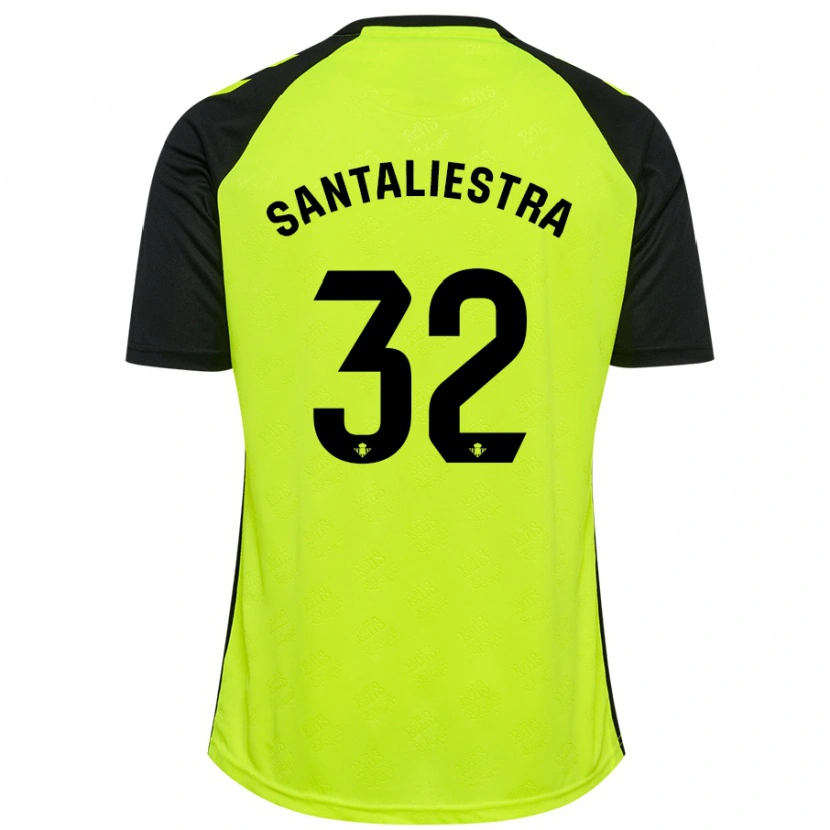 Danxen Kinder Carla Santaliestra #32 Fluoreszierendes Gelb Schwarz Auswärtstrikot Trikot 2024/25 T-Shirt Schweiz