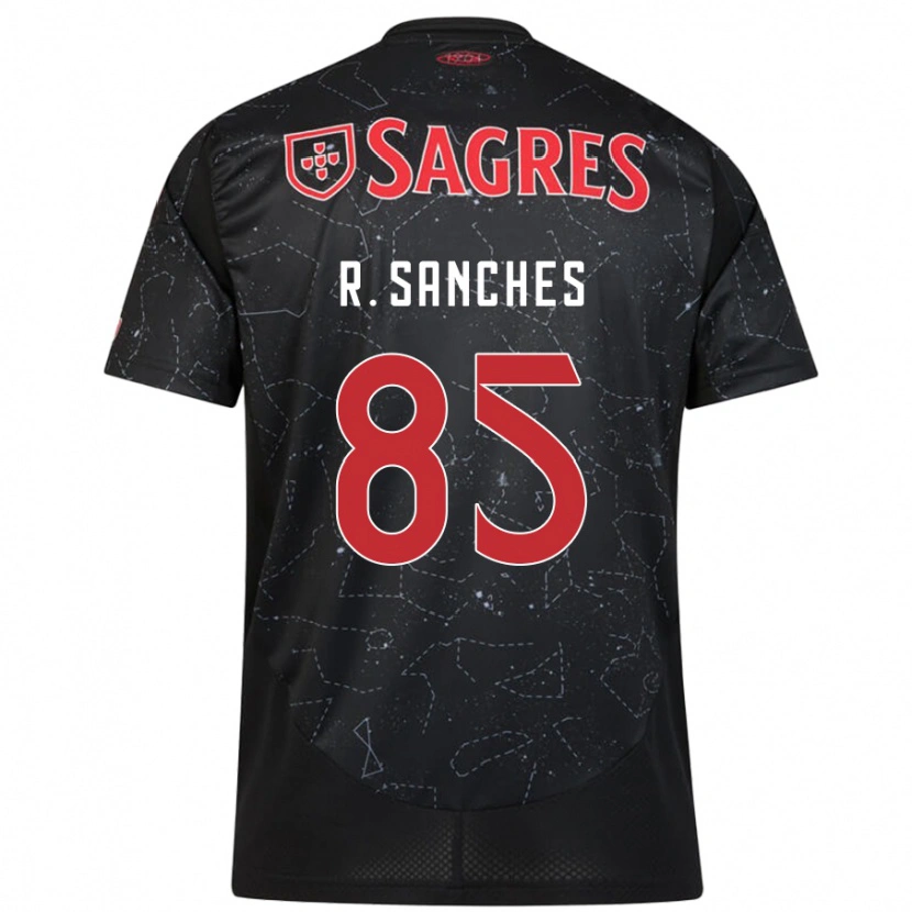 Danxen Kinder Renato Sanches #85 Schwarz Rot Auswärtstrikot Trikot 2024/25 T-Shirt Schweiz