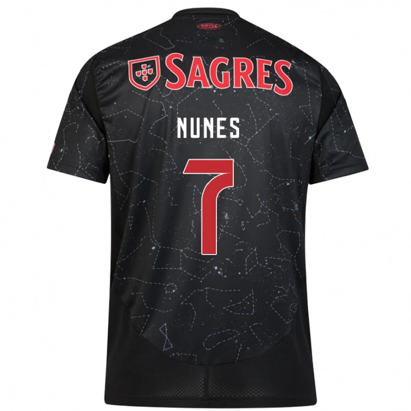 Danxen Kinder Bernardo Nunes #7 Schwarz Rot Auswärtstrikot Trikot 2024/25 T-Shirt Schweiz