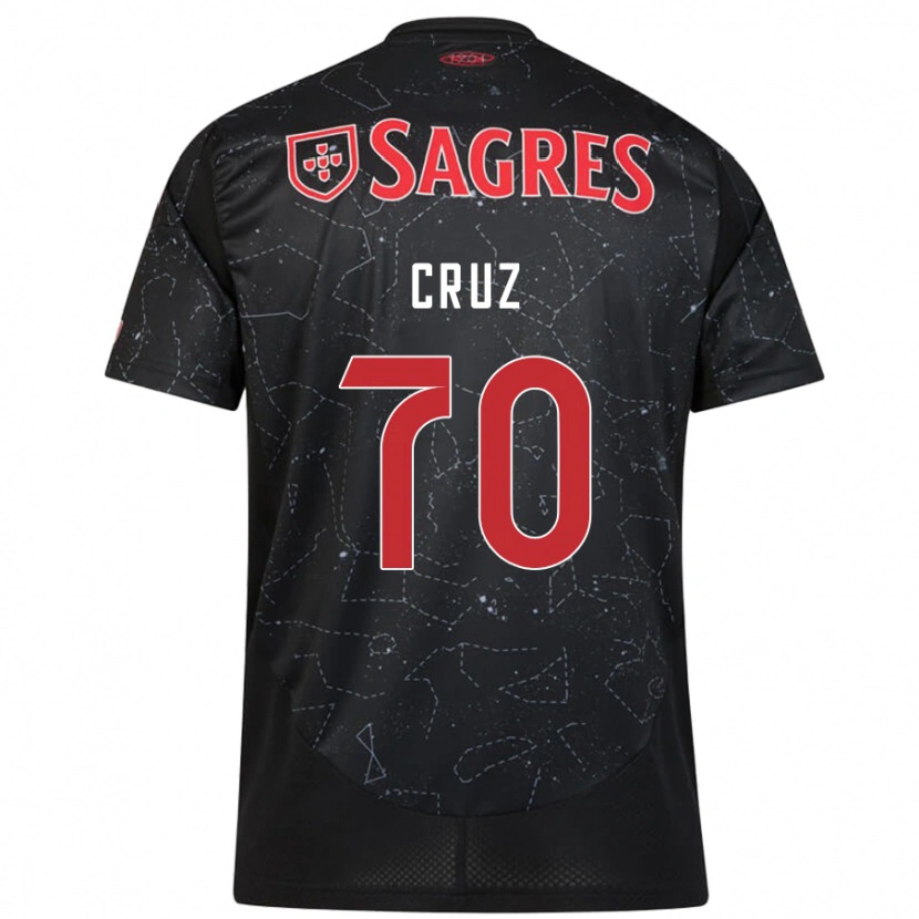 Danxen Kinder Filipe Cruz #70 Schwarz Rot Auswärtstrikot Trikot 2024/25 T-Shirt Schweiz