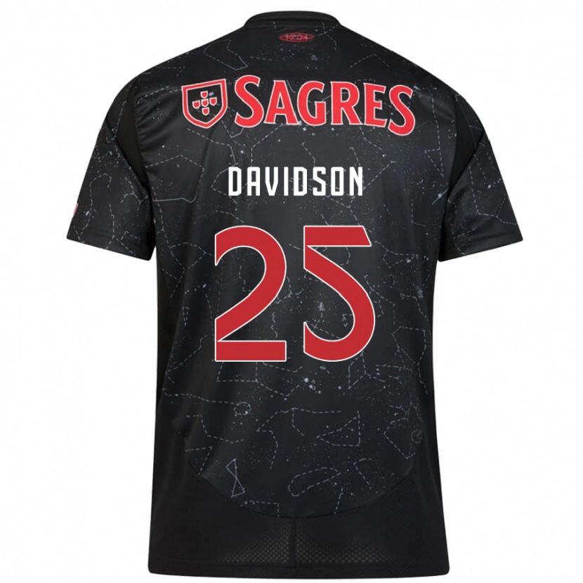 Danxen Kinder Chandra Davidson #25 Schwarz Rot Auswärtstrikot Trikot 2024/25 T-Shirt Schweiz