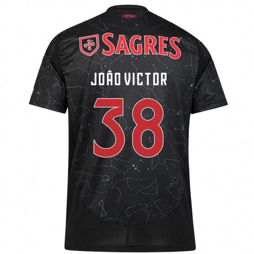 Danxen Kinder João Victor #38 Schwarz Rot Auswärtstrikot Trikot 2024/25 T-Shirt Schweiz