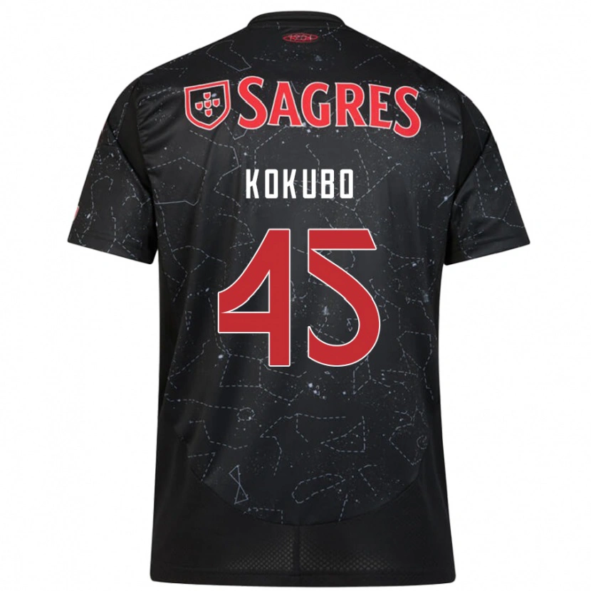 Danxen Kinder Leo Kokubo #45 Schwarz Rot Auswärtstrikot Trikot 2024/25 T-Shirt Schweiz