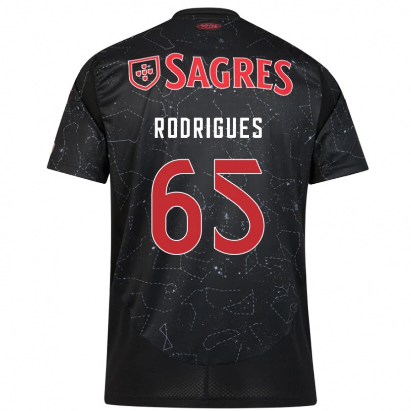 Danxen Kinder Rafael Rodrigues #65 Schwarz Rot Auswärtstrikot Trikot 2024/25 T-Shirt Schweiz