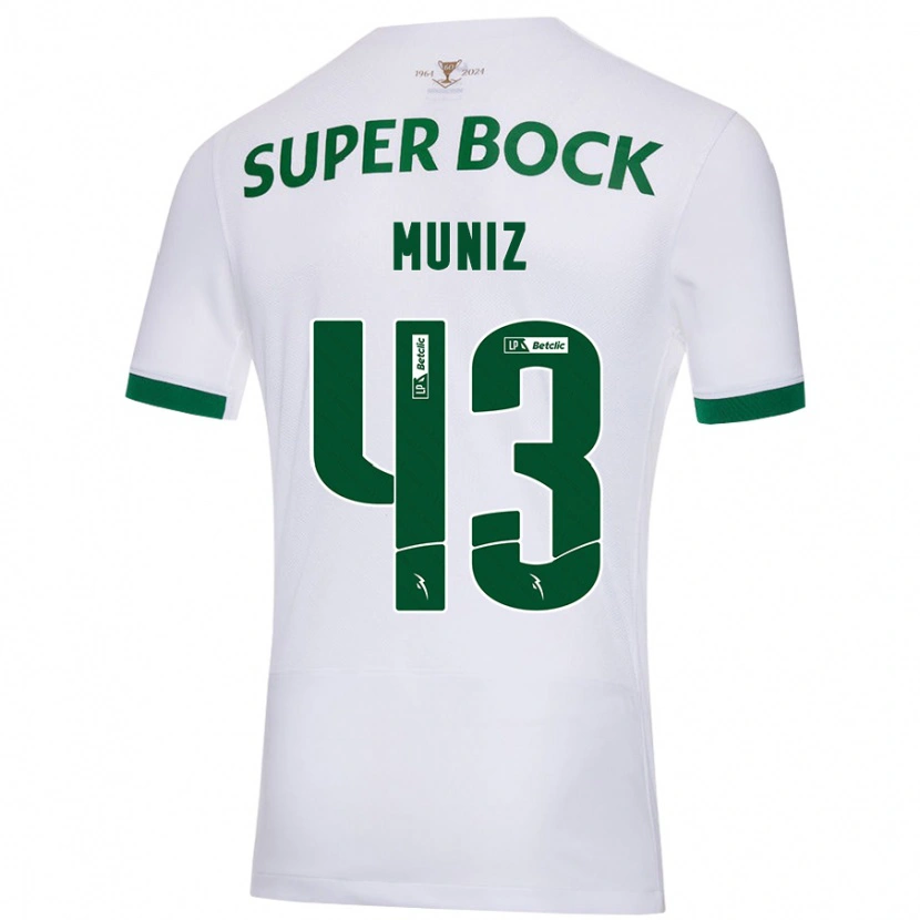 Danxen Kinder João Muniz #43 Weiß Grün Auswärtstrikot Trikot 2024/25 T-Shirt Schweiz