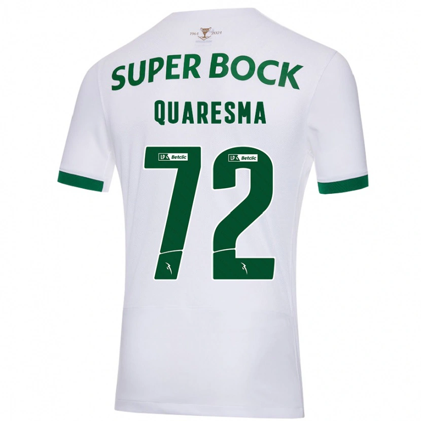 Danxen Kinder Eduardo Quaresma #72 Weiß Grün Auswärtstrikot Trikot 2024/25 T-Shirt Schweiz