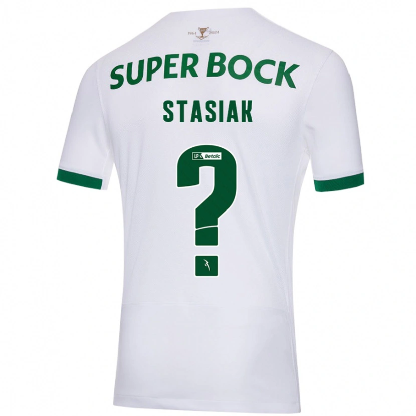 Danxen Kinder Jakub Stasiak #0 Weiß Grün Auswärtstrikot Trikot 2024/25 T-Shirt Schweiz