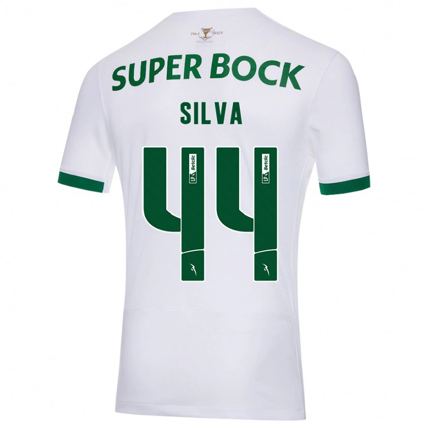 Danxen Kinder Pedro Silva #44 Weiß Grün Auswärtstrikot Trikot 2024/25 T-Shirt Schweiz